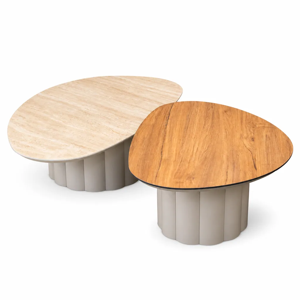 Outdoor Coffee Table — Beige 02, front three-quarter product view
