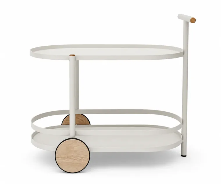 Outdoor Kitchen Cabinet — Gray 01, front three-quarter product view