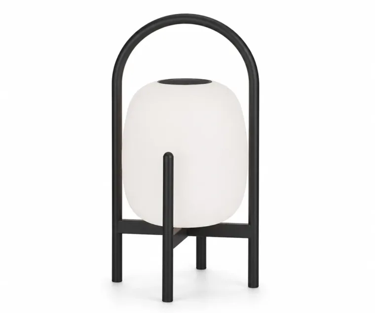 Outdoor Portable Lamp — Black 05, front three-quarter product view