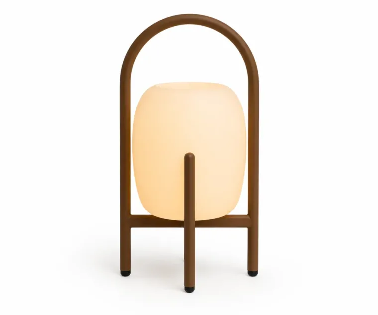 Outdoor Portable Lamp — Beige 02, front three-quarter product view
