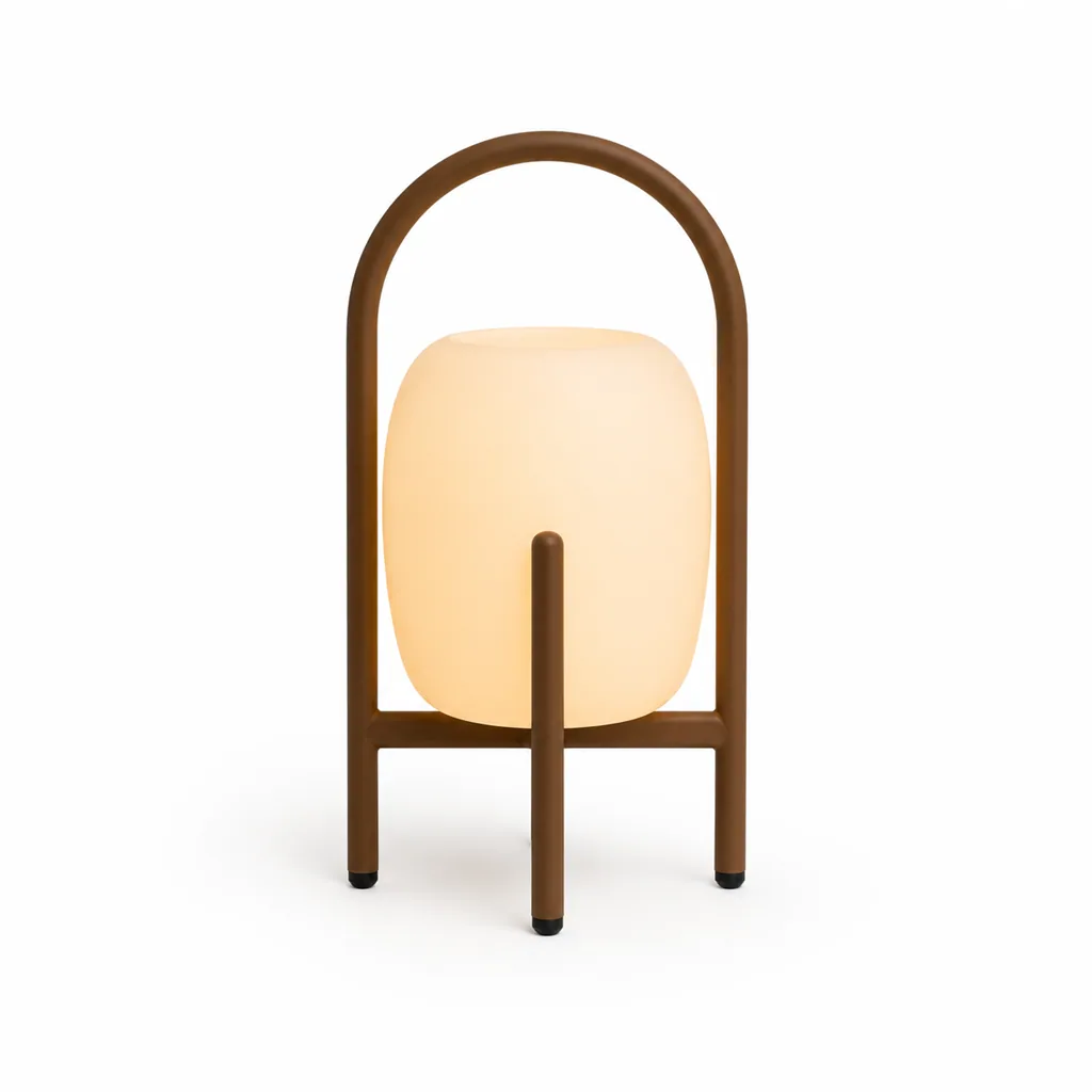 Outdoor Portable Lamp — Beige 02, front three-quarter product view