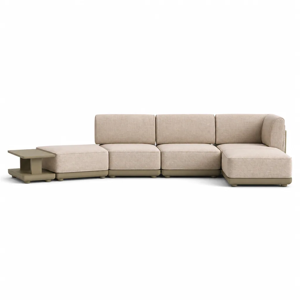 Outdoor Modular Sofa Set — Beige 01