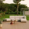 Outdoor Modular Sofa Set — Beige 01, shown in a styled outdoor setting