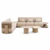 Outdoor Modular Sofa Set — Beige 03, front three-quarter product view