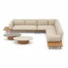 Outdoor Modular Sofa Set — Beige 05, front three-quarter product view