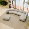 Outdoor Modular Sofa Set — Gray 03, shown in a styled outdoor setting