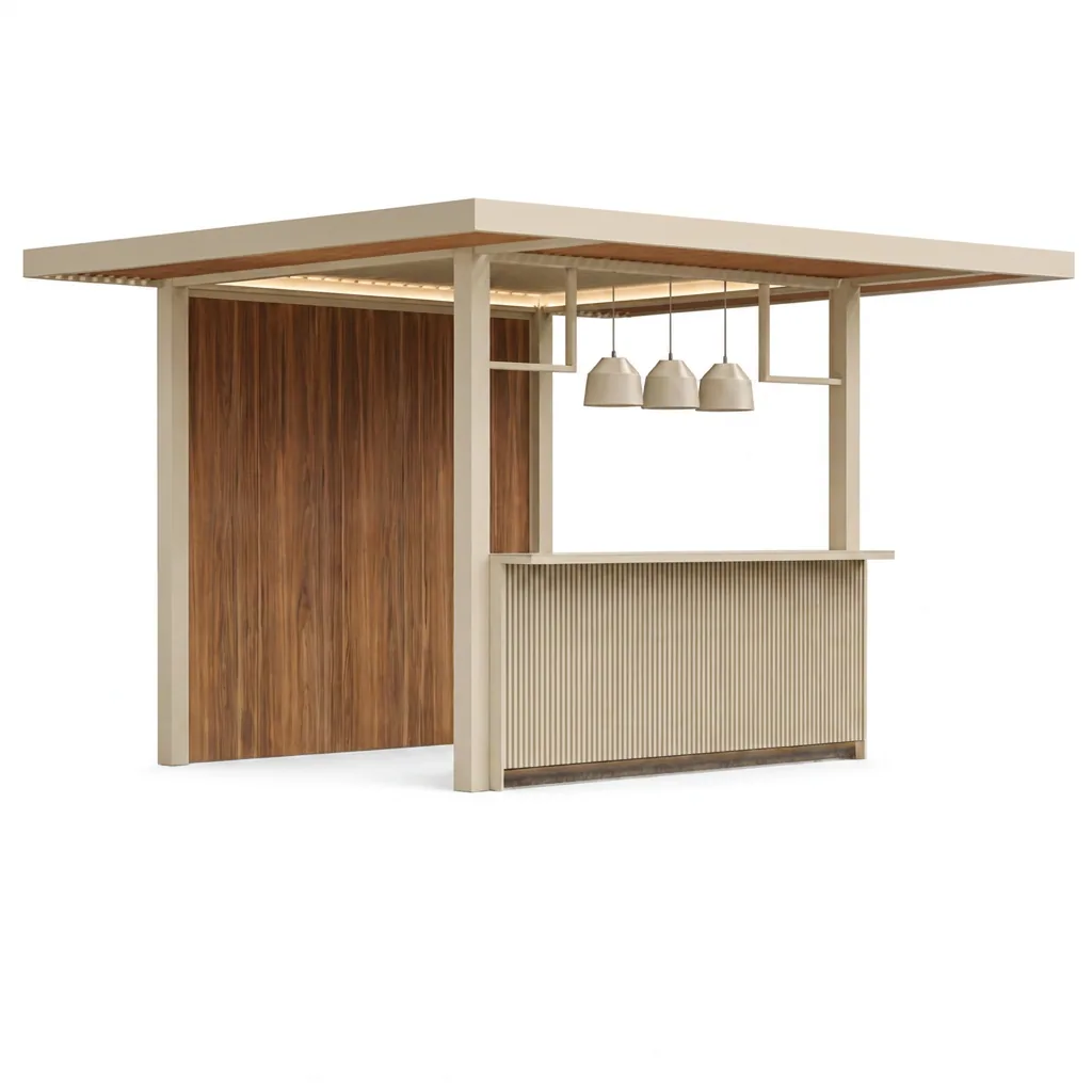 Pergola — Beige 01, front three-quarter product view