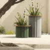 Outdoor Planter — Gray 01, shown in a styled outdoor setting