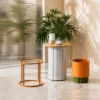 Outdoor Planter — Gray 02, shown in a styled outdoor setting
