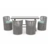 Outdoor Bar Dining Set — Gray 01, front three-quarter product view
