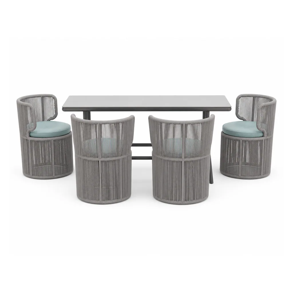 Outdoor Bar Dining Set — Gray 01