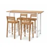 Outdoor Bar Dining Set — Natural 01, front three-quarter product view
