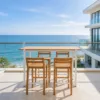 Outdoor Bar Dining Set — Natural 01, shown in a styled outdoor setting