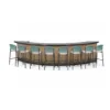 Commercial Outdoor Bar Set — Multi-color 01, front three-quarter product view