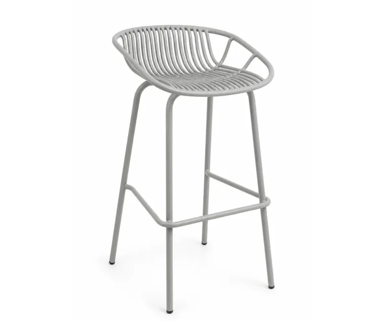 Outdoor Bar Stool — Gray 01, front three-quarter product view