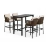 Outdoor Bar Dining Set — Black 01, front three-quarter product view