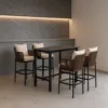 Outdoor Bar Dining Set — Black 01, shown in a styled outdoor setting