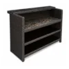 Outdoor Serving Cabinet — Black 01, front three-quarter product view