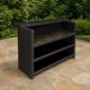 Outdoor Serving Cabinet — Black 01, shown in a styled outdoor setting