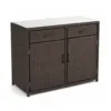 Outdoor Storage Cabinet — Black 01, front three-quarter product view