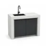 Outdoor Sink Cabinet — Black 01, front three-quarter product view