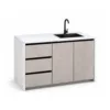 Outdoor Sink Cabinet — Gray 02, front three-quarter product view