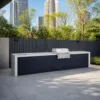 Outdoor Kitchen Island — Multi-color 01, shown in a styled outdoor setting