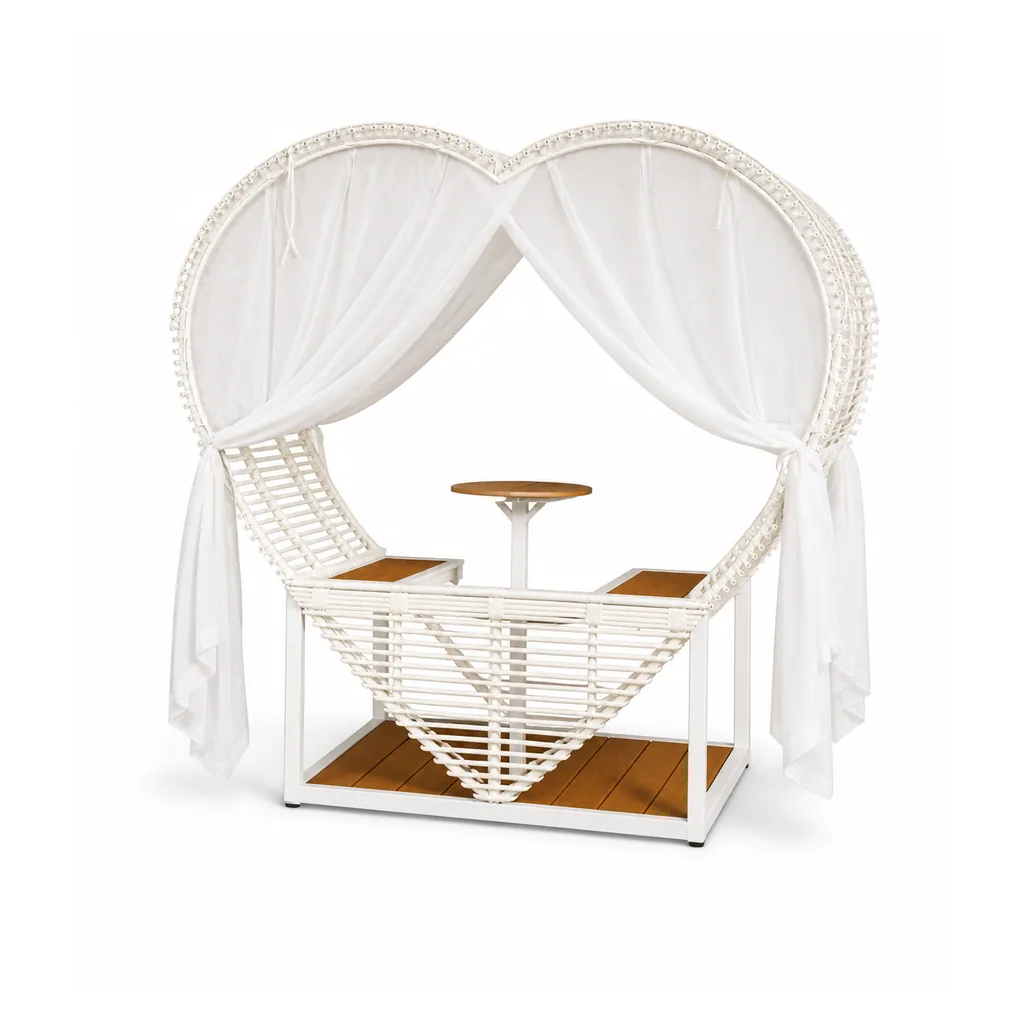 Canopy Daybed — Beige 01, front three-quarter product view