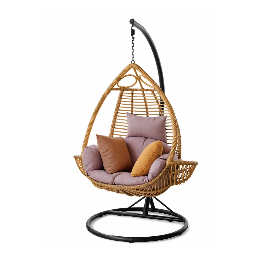 Hanging Egg Chair — Multi-color 01, front three-quarter product view