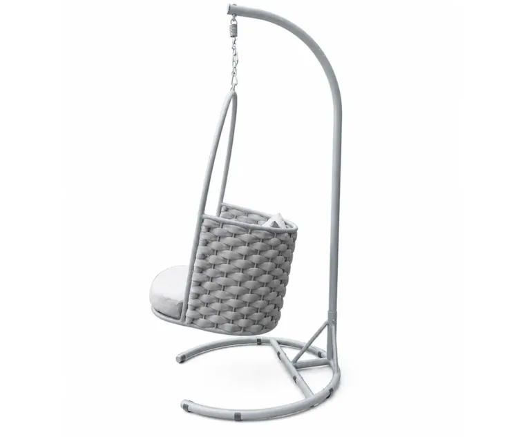 Hanging Egg Chair — Gray 01, front three-quarter product view