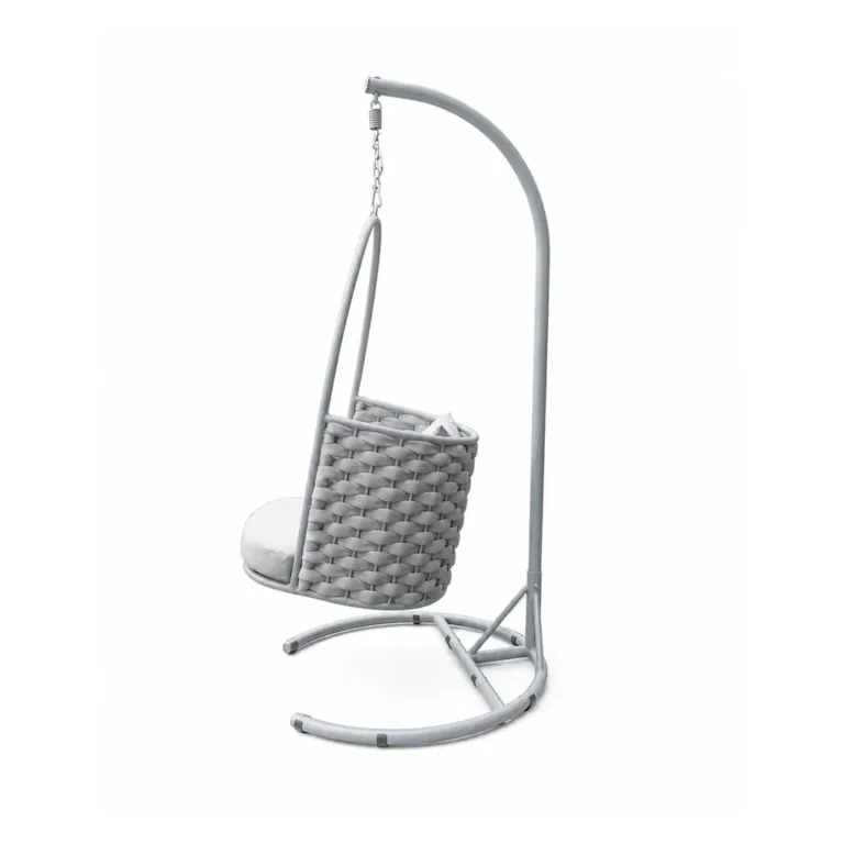 Hanging Egg Chair — Gray 01, front three-quarter product view