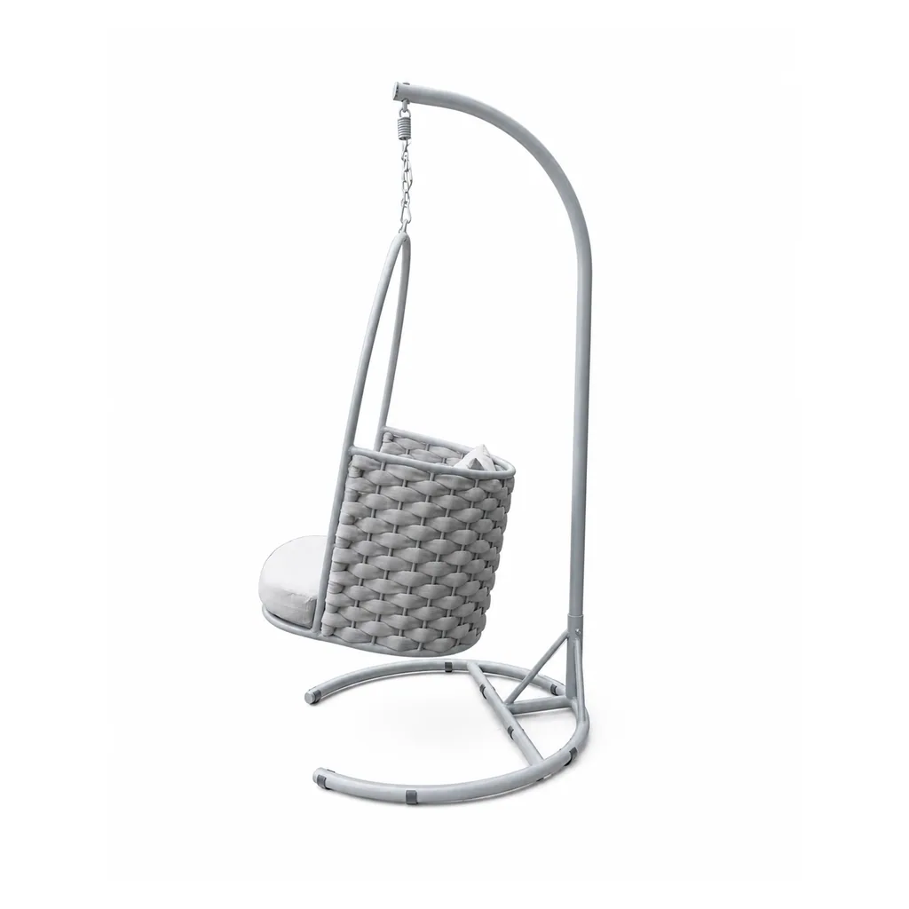 Hanging Egg Chair — Gray 01, front three-quarter product view