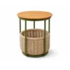 Outdoor Side Table — Natural 01, front three-quarter product view