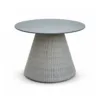Outdoor Dining Table — Gray 01, front three-quarter product view