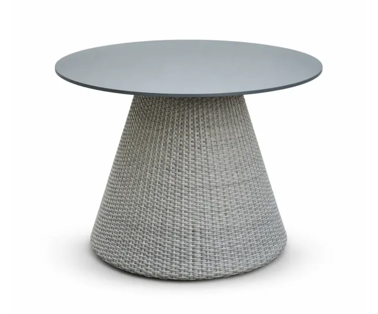 Outdoor Dining Table — Gray 01, front three-quarter product view