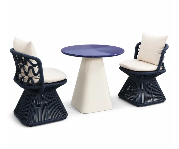 Outdoor Bistro Dining Set — Black 01, front three-quarter product view