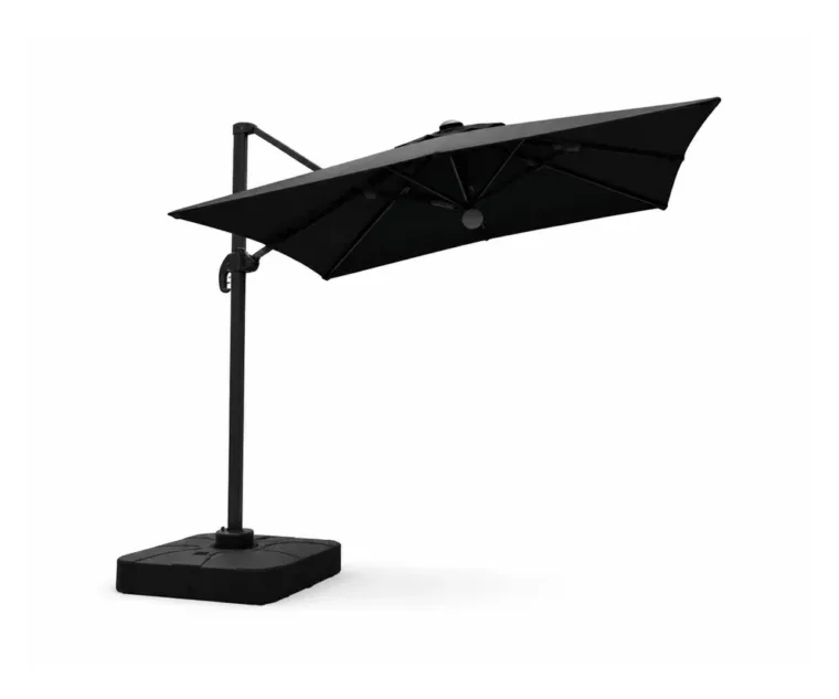 Cantilever Umbrella — Black 01, front three-quarter product view
