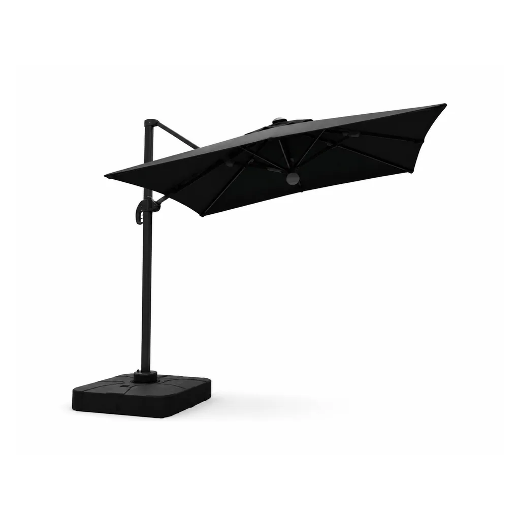 Cantilever Umbrella — Black 01, front three-quarter product view