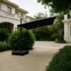 Cantilever Umbrella — Black 01, shown in a styled outdoor setting