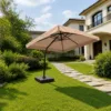 Cantilever Umbrella — Natural 01, shown in a styled outdoor setting
