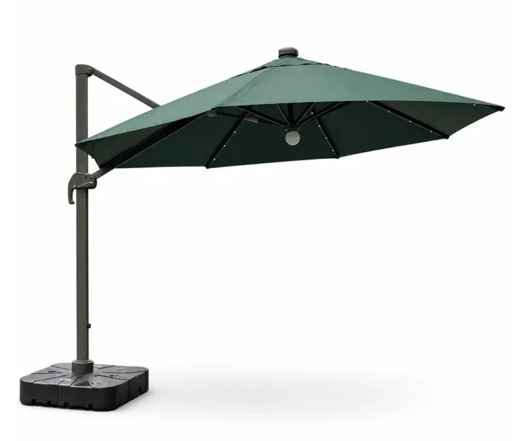 Cantilever Umbrella — Black 02, front three-quarter product view