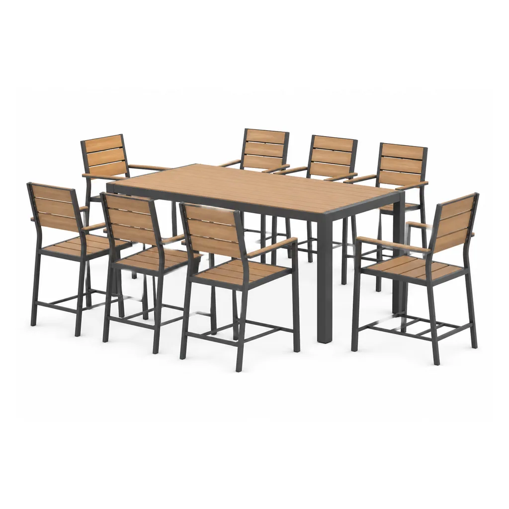 Outdoor Bar Dining Set — Multi-color 01, front three-quarter product view