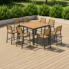 Outdoor Bar Dining Set — Multi-color 01, shown in a styled outdoor setting