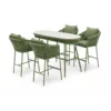 Outdoor Bar Dining Set — Green 01, front three-quarter product view