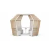 Outdoor Dining Cabana — Beige 02, front three-quarter product view