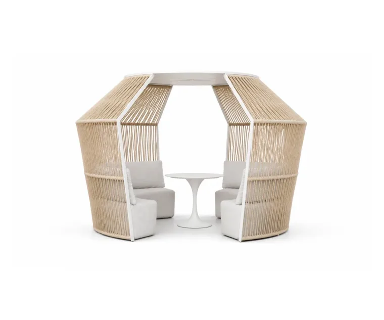 Outdoor Dining Cabana — Beige 02, front three-quarter product view