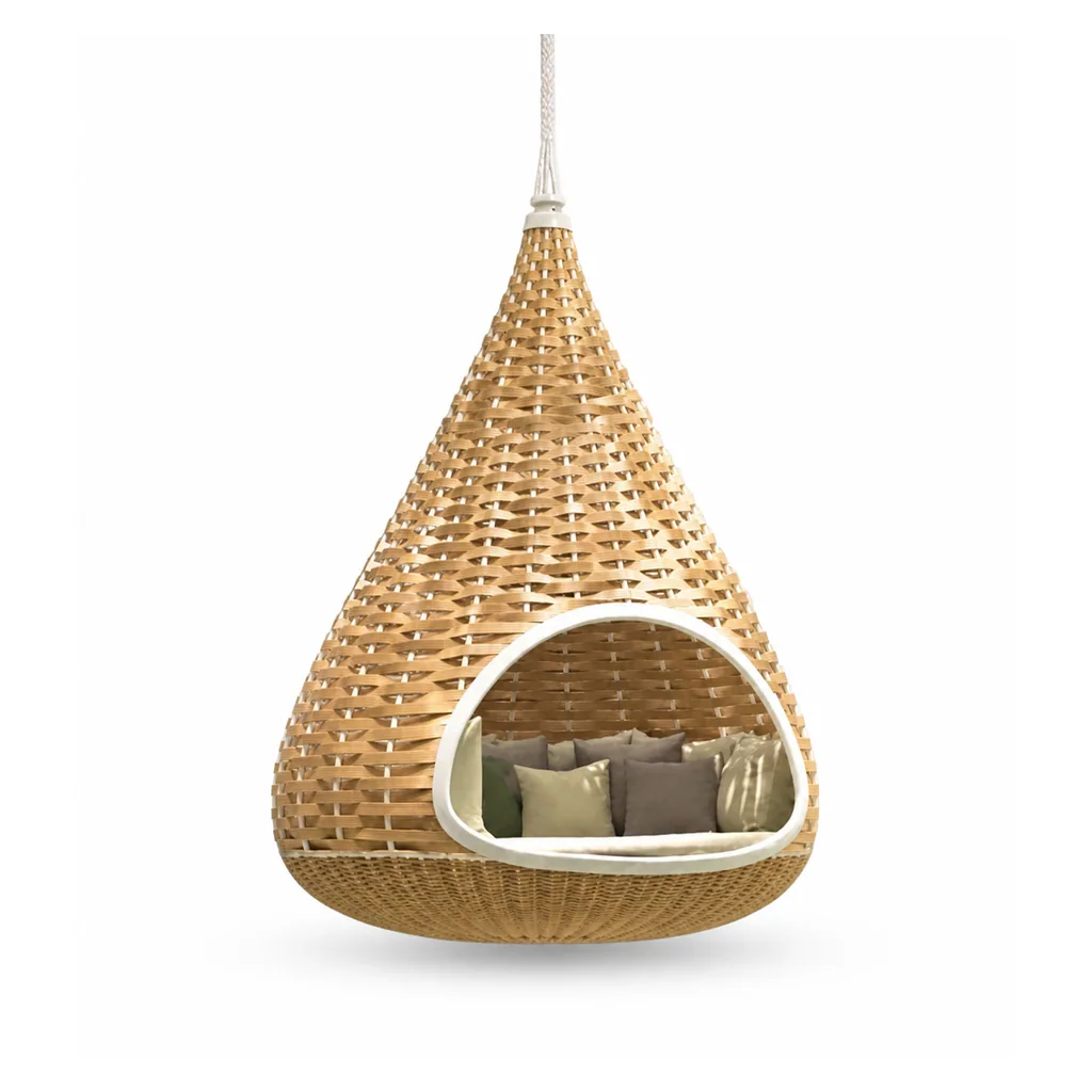 Hanging Egg Chair — Natural 02, front three-quarter product view