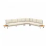 Outdoor Modular Sofa Set — Beige 07, front three-quarter product view