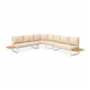 Outdoor Modular Sofa Set — Beige 08, front three-quarter product view