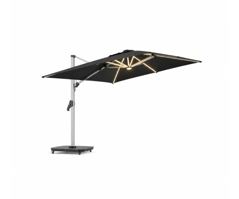 Cantilever Umbrella — Black 03, front three-quarter product view